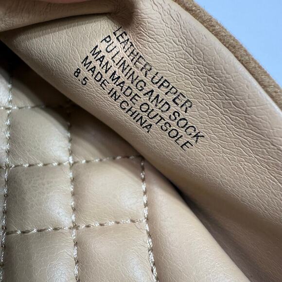 Birdies The Swan Golden Oak Suede Pointed Toe Mule Size 8.5 Slipon Comfort READ - Picture 10 of 16